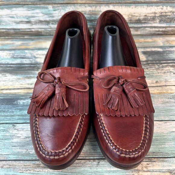 Cole Haan Kiltie Loafers Mens Size 11M Brown Leather Dress Work Formal Tassel - Picture 3 of 11